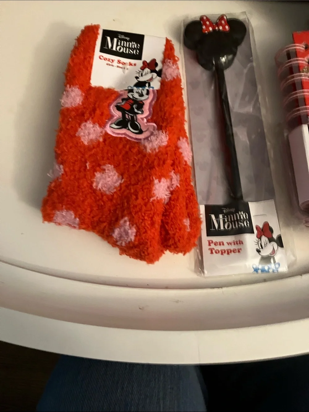 Disney Minnie Mouse Pink Red Black Stationery & Accessories Set